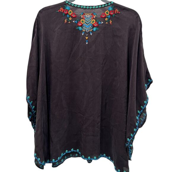 Johnny Was Embroidered Bohemian Poncho - Picture 2 of 7